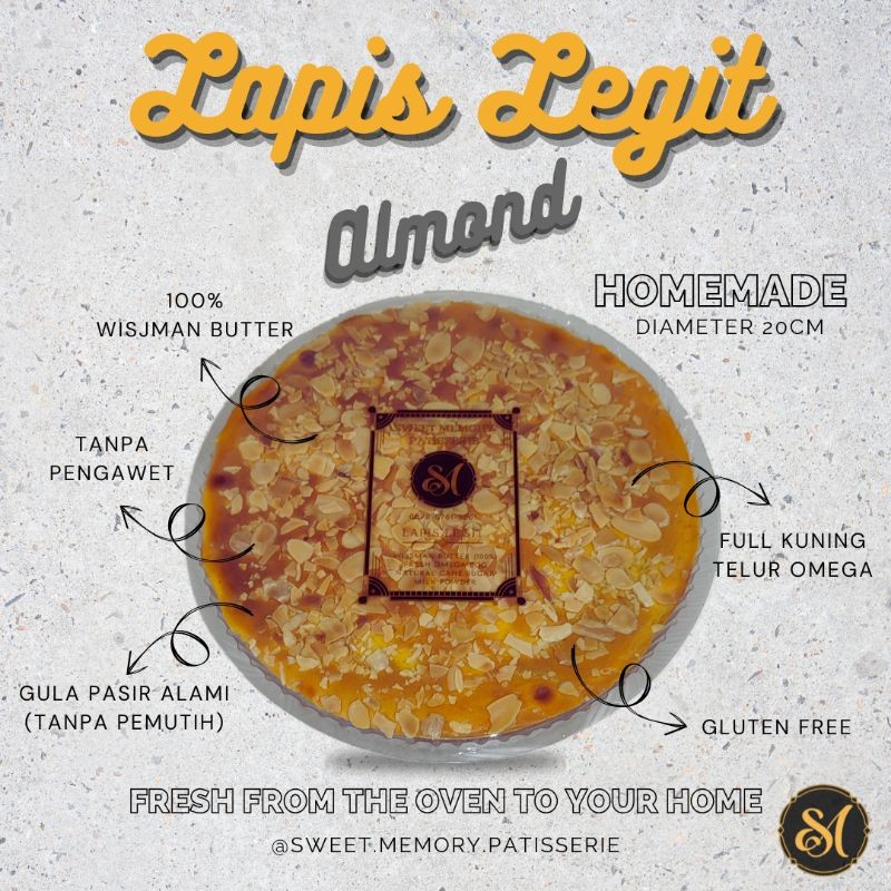 

LAPIS LEGIT ALMOND PREMIUM HOMEMADE 100% WISJMAN