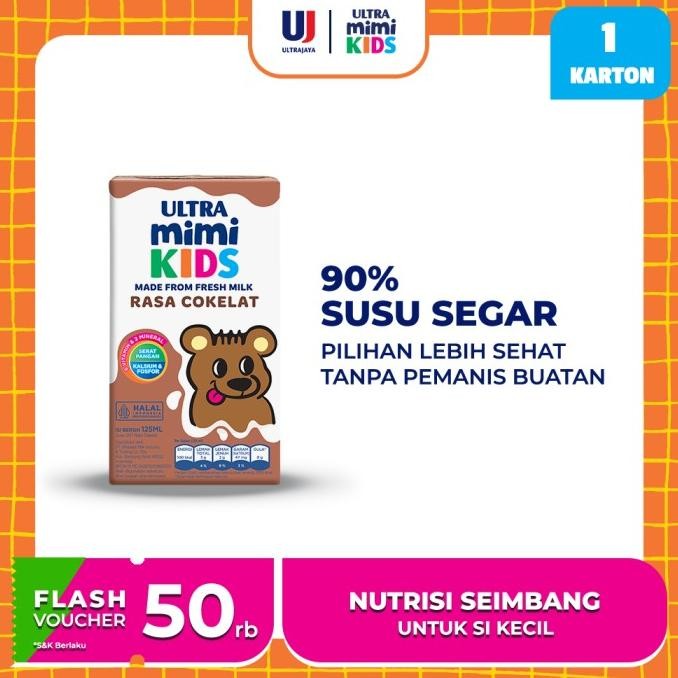 

PROMO / Ultra Mimi Susu UHT Chocolate 125ml 1 karton (40 pcs) NON COD