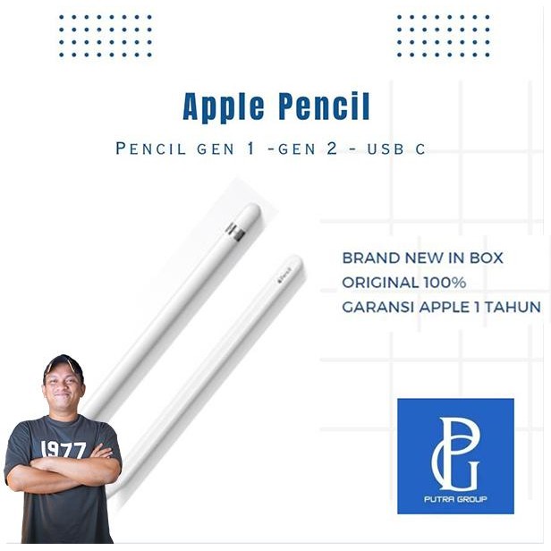 (PUTRA GROUP X SEFRICO) Apple Pencil 1st 2nd Usb C Generation for iPad Pro Mini Air - Apple Pen Gen