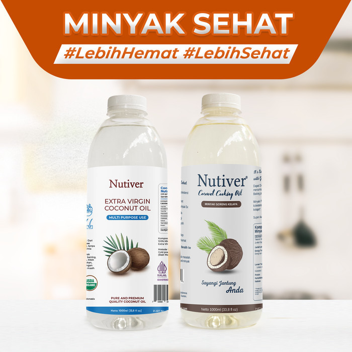 

NUTIVER PAKET HEMAT 2 MINYAK SEHAT MINYAK EXTRA VIRGIN COCONUT OIL MINYAK GORENG KELAPA CCO EXTRA
