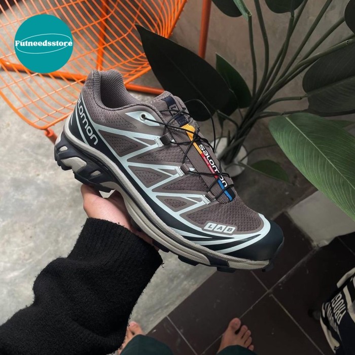 Salomon XT-6 Plum Kitten India Ink Sepatu Kasual Pria dan Wanita Original