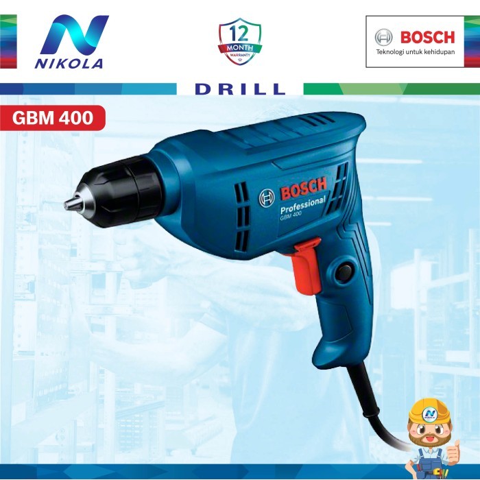 GBM 400 Bosch Drill Bor Listrik Non Impact GBM400