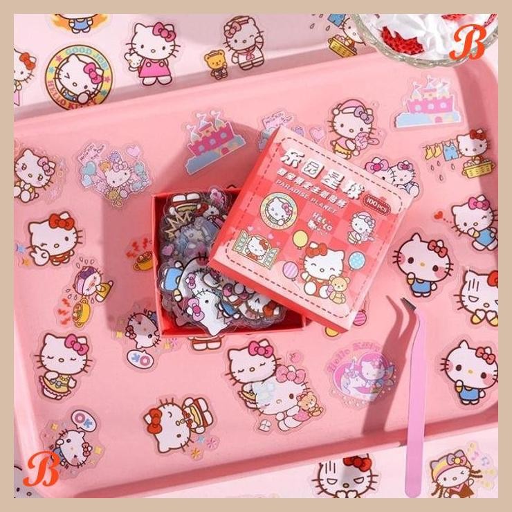

| KK | STICKER SANRIO 100 LEMBAR TAHAN AIR DECO KUROMI MELODY STIKER ANAK