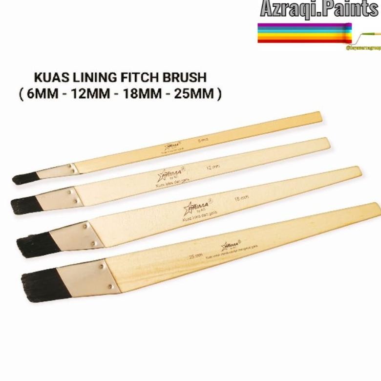 

Hjg-7 Kuas Garis & Sudut Berbagai Ukuran Kuas Cat Tembok Motif 3D Prima Lining Fitch Brush