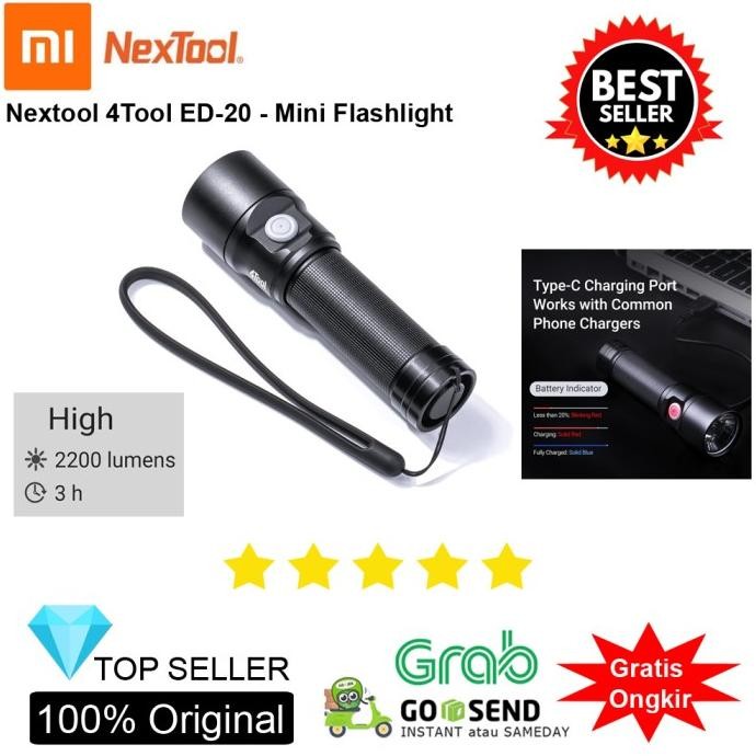 Promo Xiaomi Senter Led Nextool Ed20 2200 Lumens - For Camping Sepeda Mobil