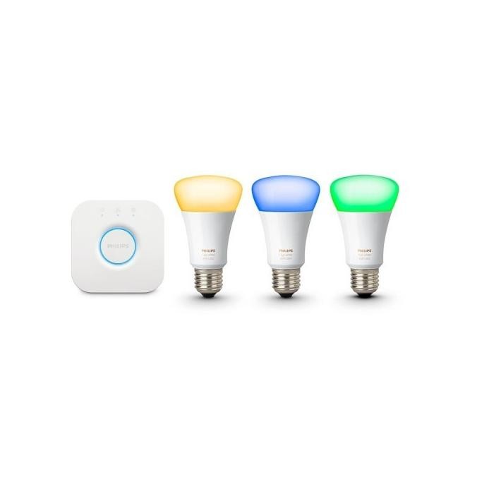 Grosir Lampu Philips Hue Starter Pack (3 Bulbs + Bridge)