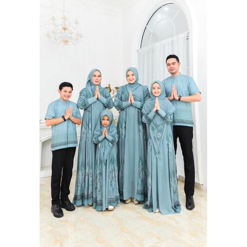 HK Gamis Sarimbit Khalisa ac Original | Gamis Cauple keluarga | Syari Cauple terbaru | Baju sarimbit