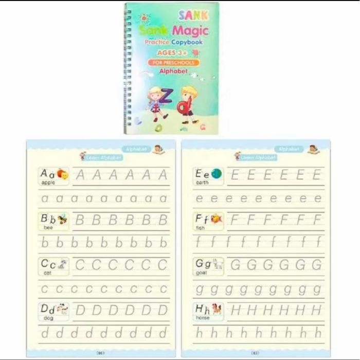 

Sensory Anak Sank Magic Book [ 1 Paket Isi 4 Buku + Pulpen + Refil ] Buku Ajaib Bisa Dihapus Sendiri