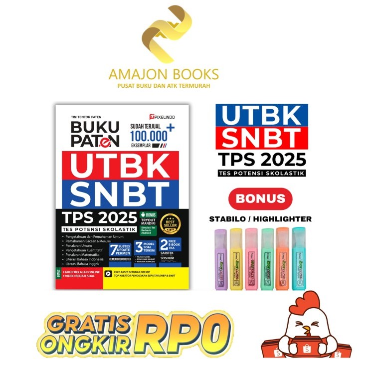 

Buku Paten Snbt 2025 Free 1 Pcs Stabilo