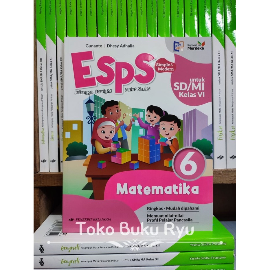 

Buku Esps Matematika Kelas 6 Sd Kurikulum Merdeka Erlangga