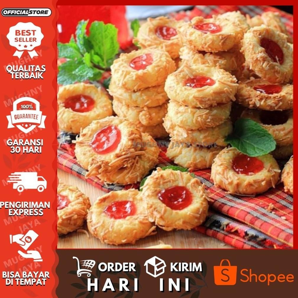 

COD Terlaris COD !!! Kue Thumbprint Strawberry 250 gram (1/4 kg Pertoples) kue cemilan keluarga e-65