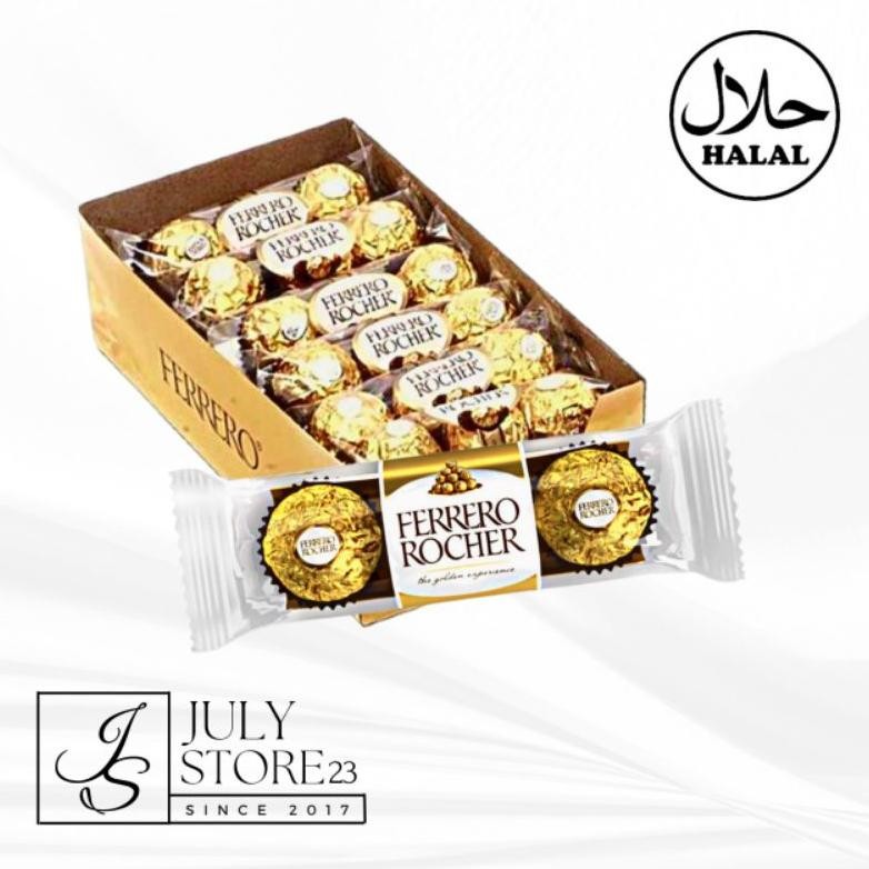 

VIRAL Ferrero Rocher Chocolate T-3 coklat isi 3 ed Agustus 2025 be-120