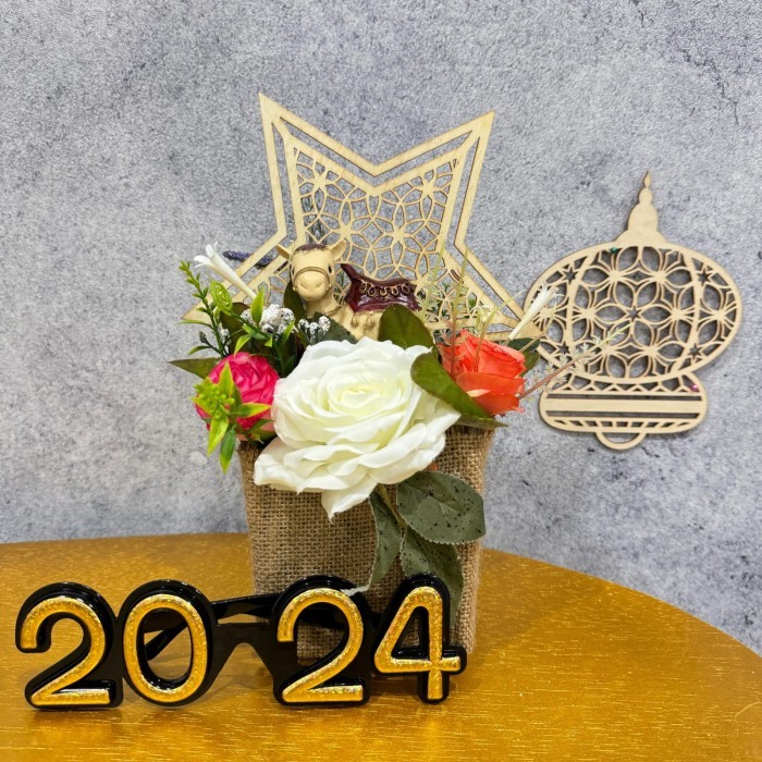 

New! Paket Dekorasi Parcel Hampers Hadiah Idul Fitri Kue Kering Keramik 202 - G Idul Fitri