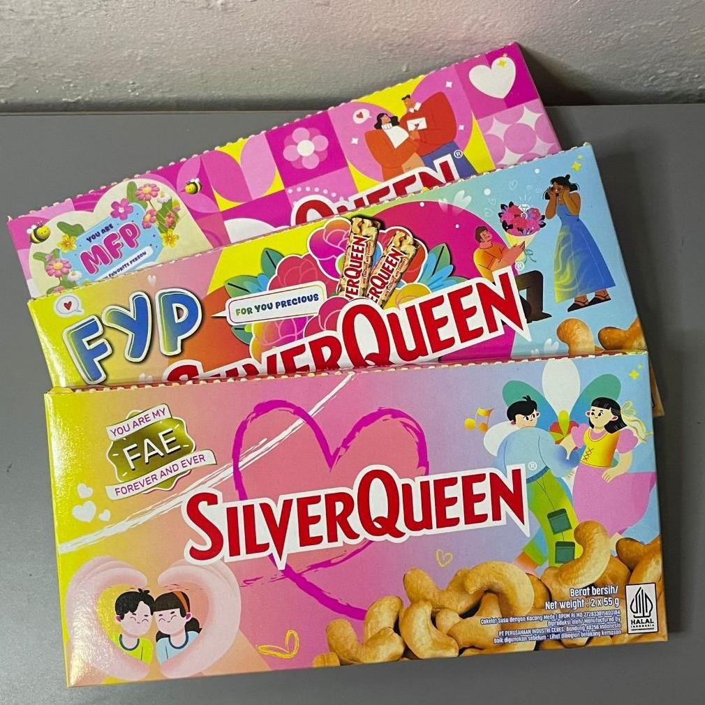 

PROMO SILVERQUEEN VALENTINE 2 PC X 55 GR LIMITED EDITION CASHEW / PROMO SPECIAL COKLAT VALENTINE sa