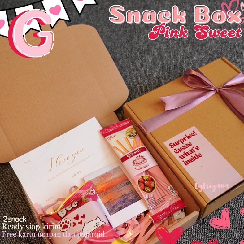

BISA COD Hampers Snack Box Set Kado Jajan Makanan Minuman Makanan Ringan Ulang Tahun Valentine Wisuda Anniversary Sempro Hari Guru Pink Sweet Series Food gk-61