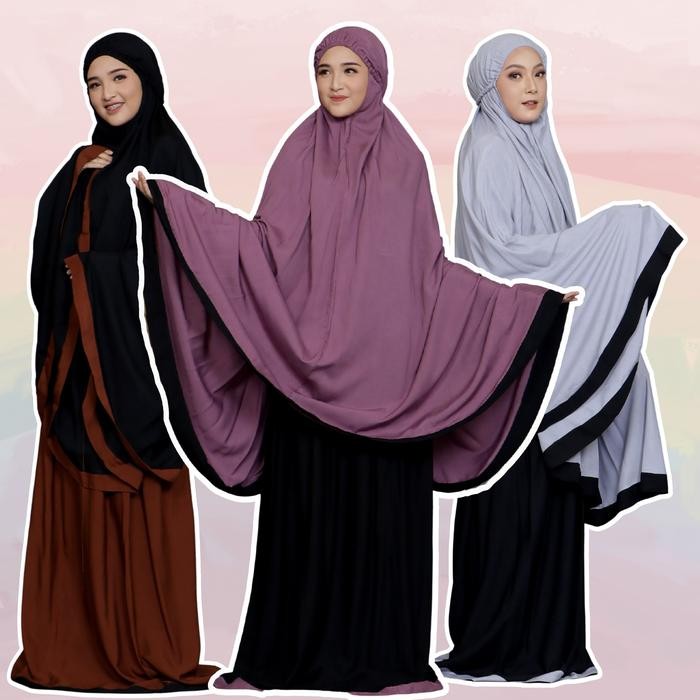 SALE Mukena Bali Salwa Polos Dark Bahan Rayon Premium Ukuran Jumbo