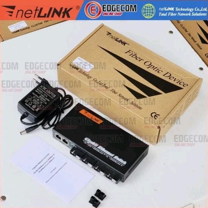 Media Konverter Gigabit 2 FO 4 FO 2 LAN 4 LAN HTB GS-03 10/100/1000M Fiber Optic FO SC Converter RJ4