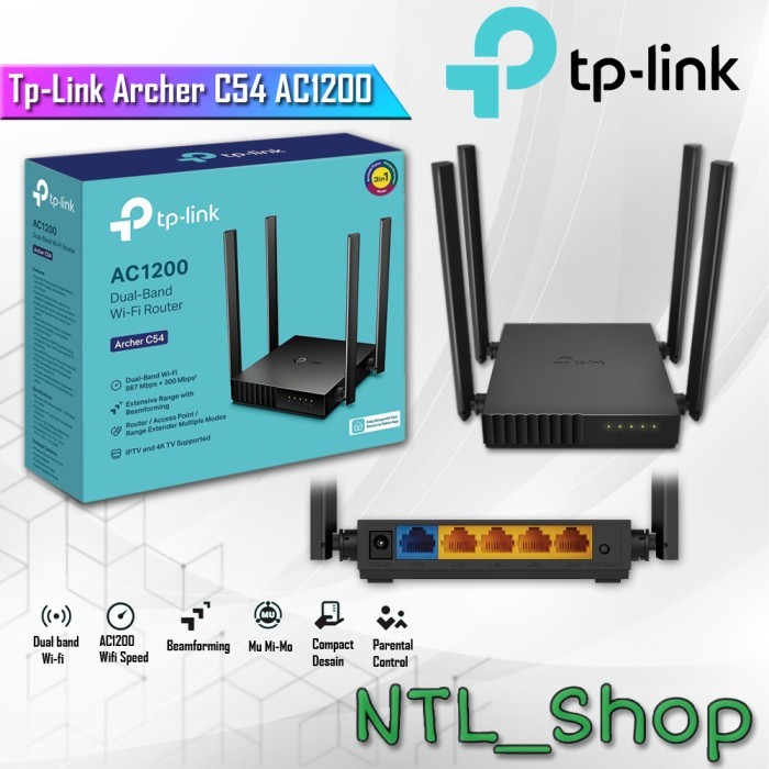 Tp-Link Archer C54 AC1200 Dual-Band Wi-Fi Router - TpLink Archer C54