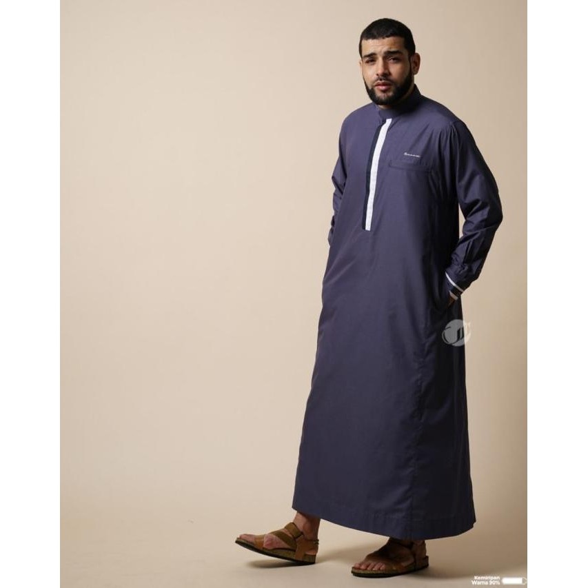 Terbaru, Samase Jubah Saudi T020 Ghamis Jubah Pria Dewasa Lengan Panjang Samase