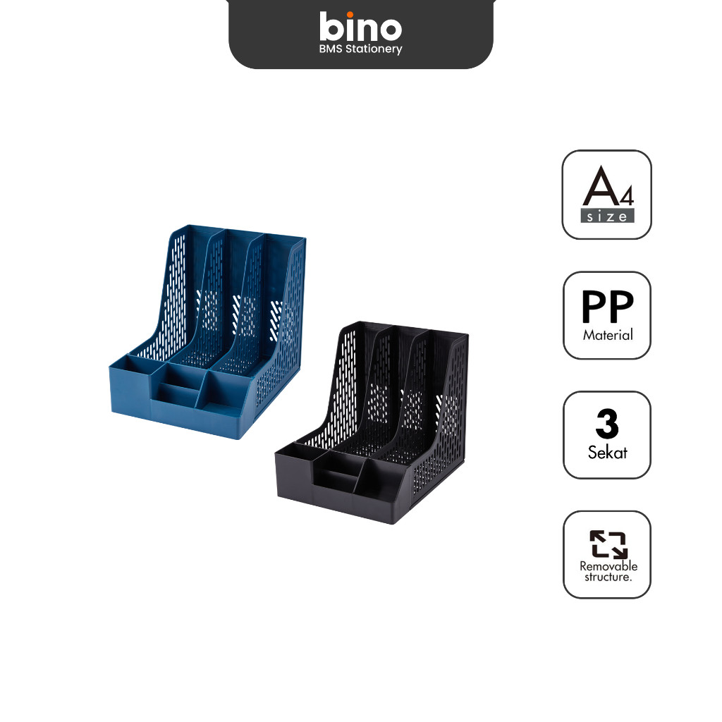 

[BMS Tangerang] Bantex Magazine Holder / Rak Simpan Buku dan Pena / Bahan PP | 3 Section BJ7646