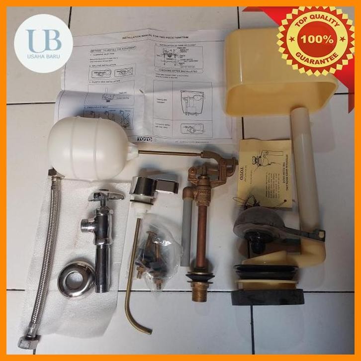 [USH] SPAREPART KLOSET TOTO /ALAT TANGKI KLOSET OMNI EMGKOL SAMPING SET KOMPLIT (BARU)