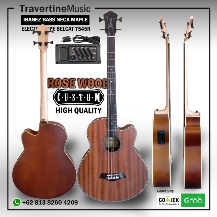 Bass akustik ibanez neck maple