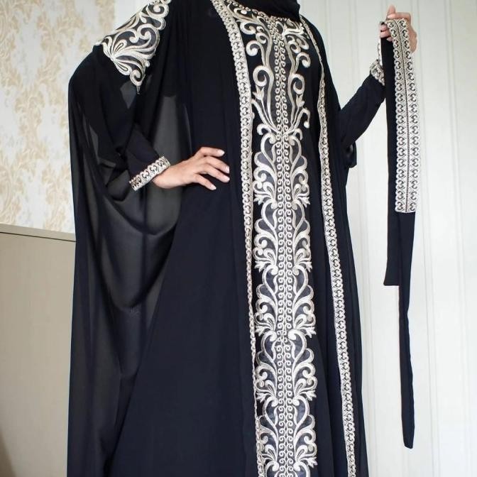 Promo Terbaru, Abaya Hitam Wanita Gamis Jubah Outer Baju Muslim Syari Arab Saudi