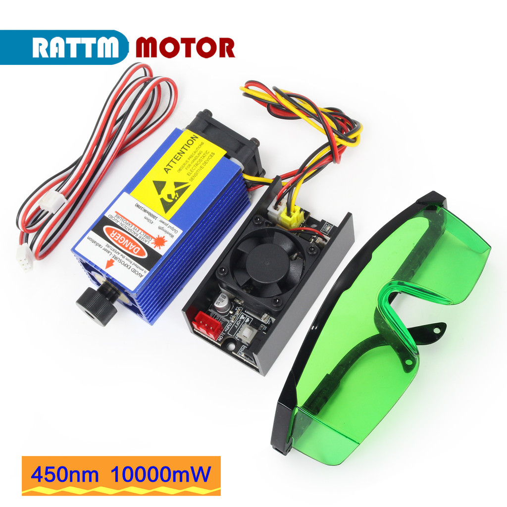 SMOON 7W 10W 20W laser module 450nm Adjust Focus Blue Laser Engraving And Cutting TTL/PWM Control La