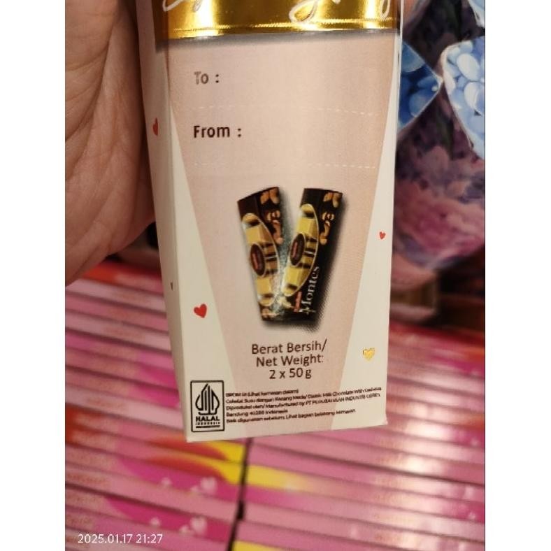 

TERLARIS Coklat Valentine SilverQueen Montes 2x50gr Kado Bentuk Love Hampers Gift fg-7
