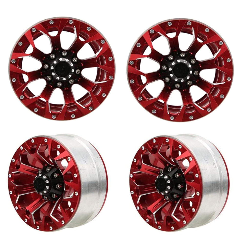 SMOON RC Crawler Rims 1.9 Inch Beadlock RC Wheel Rim Set Wheel Hub For 1:10 RC Crawler Axial SCX10 I