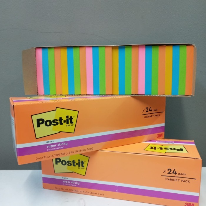 

3M Post It Super Sticky Notes 654-24SSAU 1 pack isi 24 pad