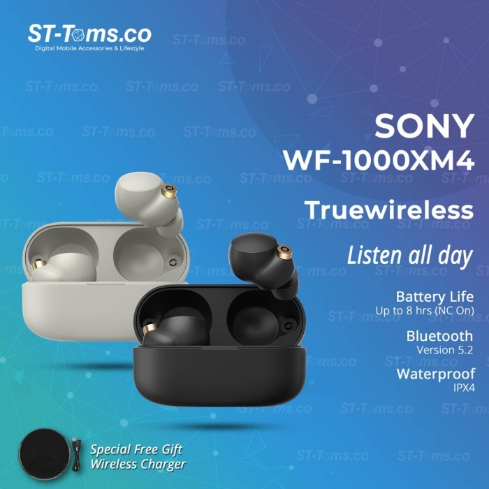 Sony Wf 1000Xm4 Wf1000Xm4 Wf-1000Xm4 Noise Cancelling Bluetooth Earbud