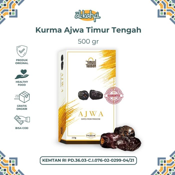 

Kurma Ajwa 500 Gram Timur Tengah Premium Quality Dates