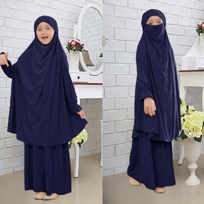BAJU MUSLIM ANAK PEREMPUAN PAKAIAN UMUR 12 - 14 THN GAMIS SYARI POLOS