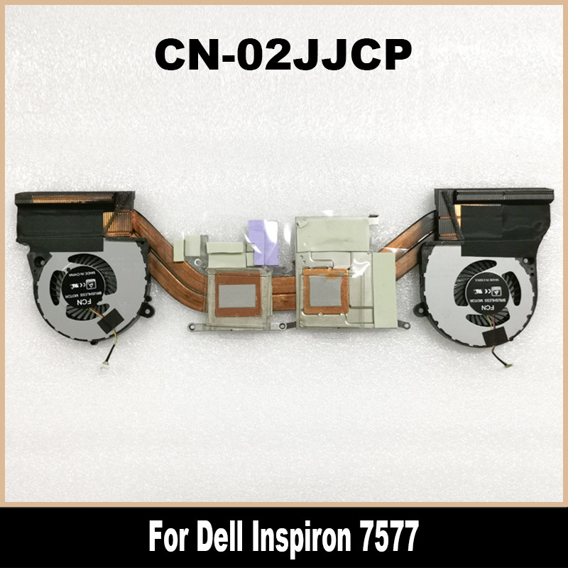 RIJO New Original 02JJCP For Dell Inspiron 15 7577 Laptop CPU Cooling Fan Cooler Heatsink CN-02JJCP 