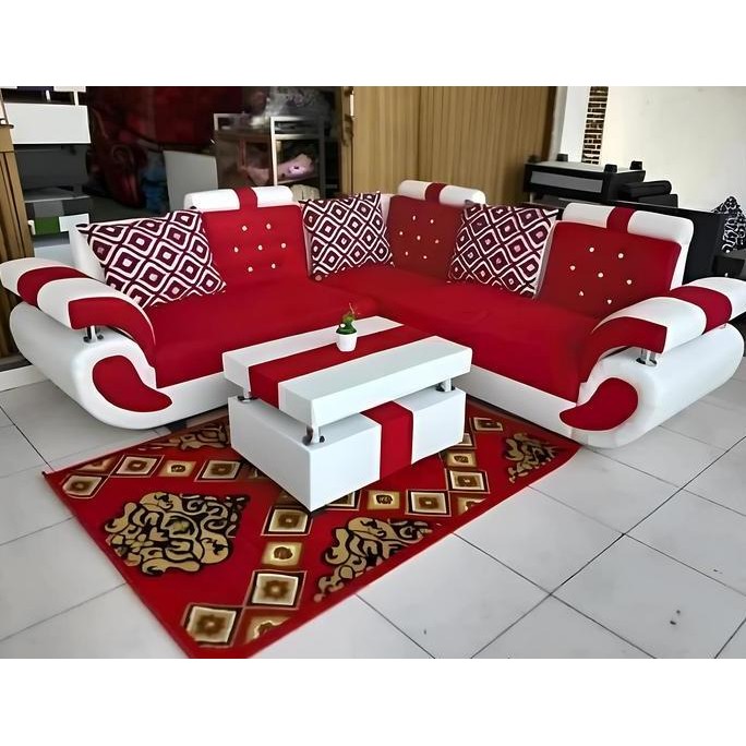 Sofa Sudut L Type Angsa + Meja - Furniture
