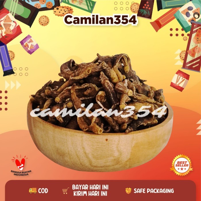 

GRATIS ONGKIR [250GRAM] Kerupuk Teripang Hitam Siap Makan - 250gram / Keripik Terung