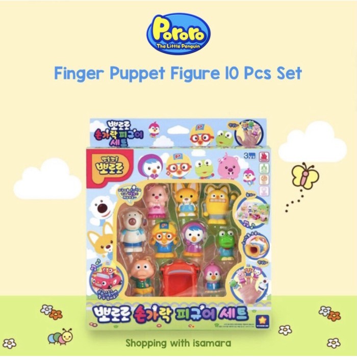 Pororo Finger Puppet Figure 10 Pcs Set / Mainan Boneka Jari {TerlarisBest Seller}