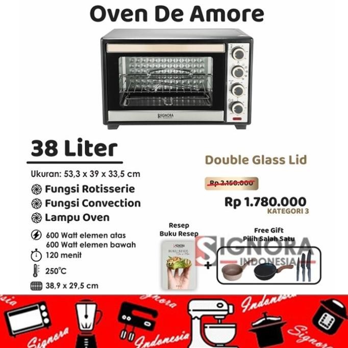 Murah De Amore Oven 38Lt Signora Gojek Only