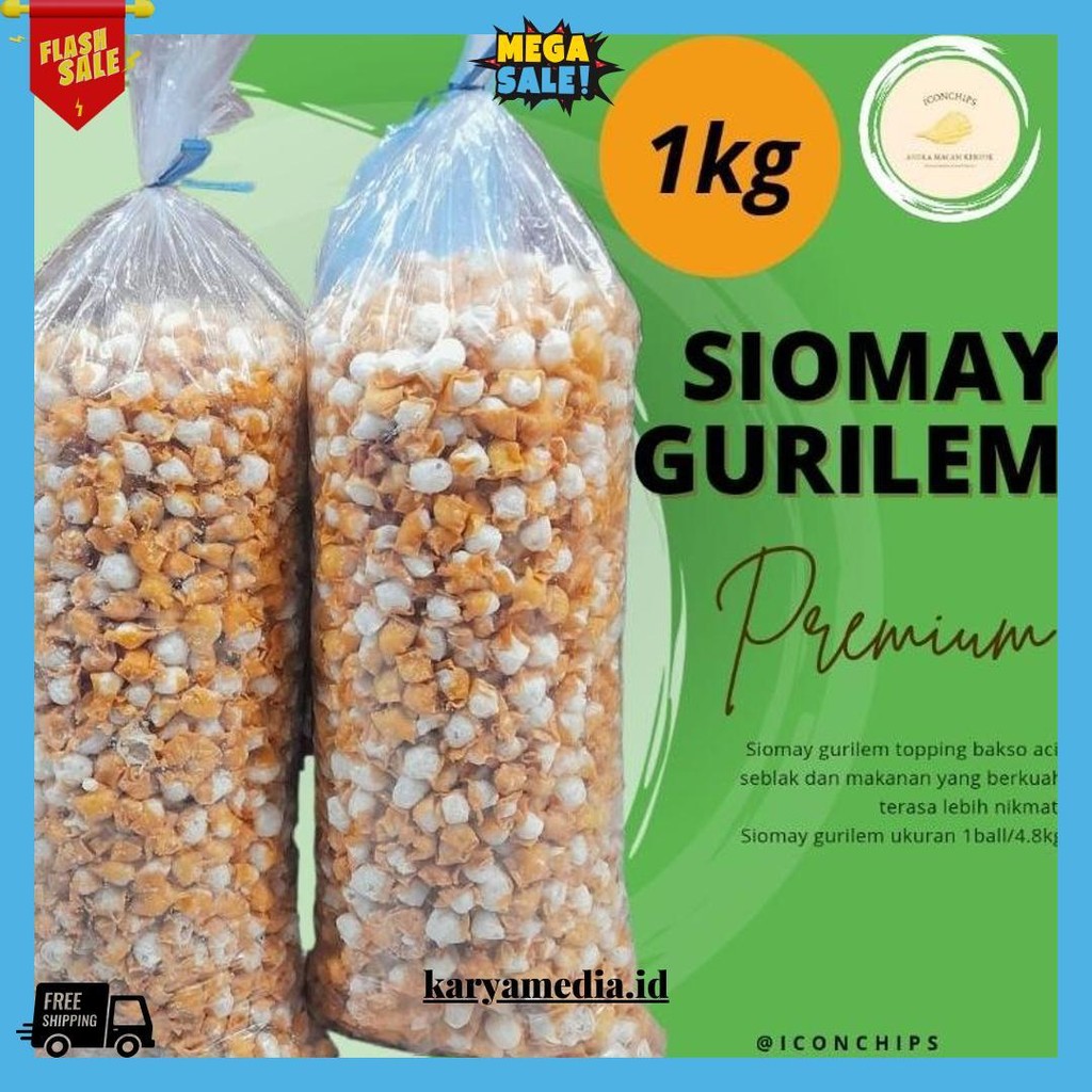 

Siomay Mini /Gurilem 1Kg Topping Baso Aci/Seblak Terlaris