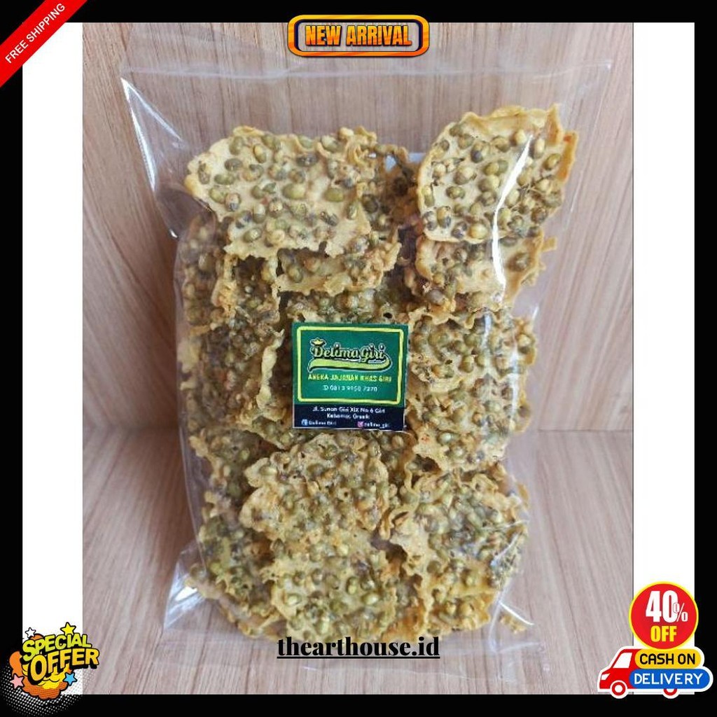 

Peyek Kacang Hijau Kacang Tanah Delima Giri Original Produk