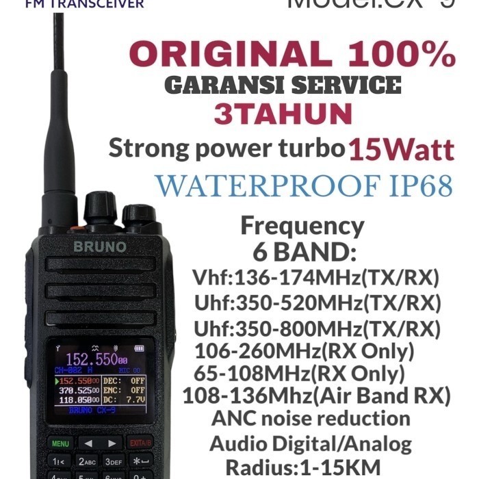 HT WALKIE TALKIE HT BRUNO CX9 HANDY TALKIE