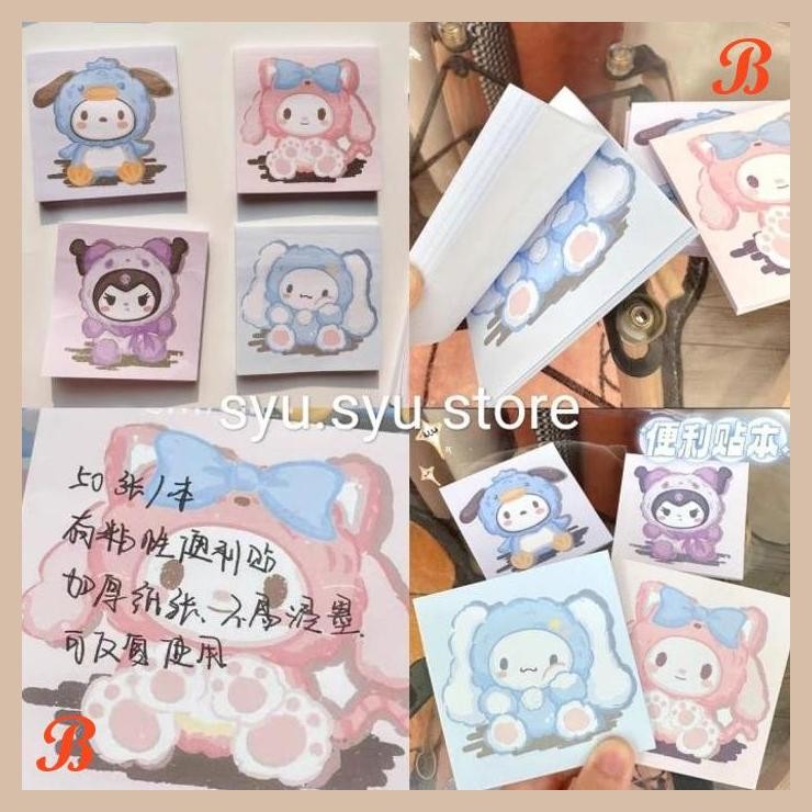 

| KK | STICKY NOTE SINGLE KUROMI MY MELODY CINNAMOROLL HELLO KITTY TWIN STARS