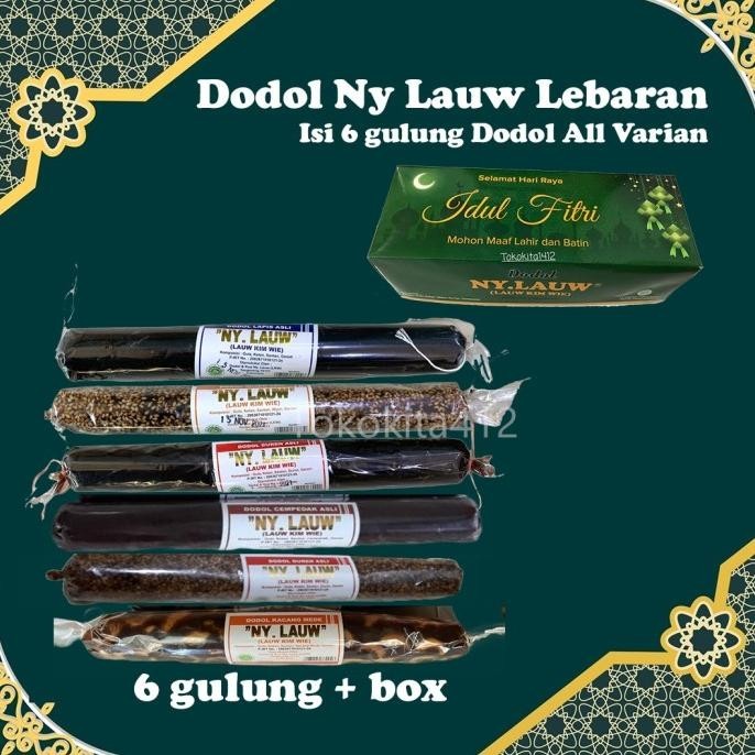 

New! Dodol Ny Lauw Hampers Lebaran 6 Rasa 200 Gr Idul Fitri Idul Fitri