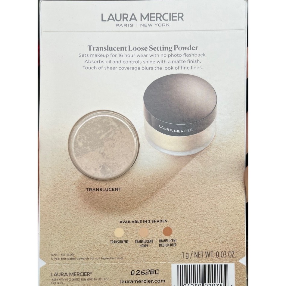 Laura Mercier Translucent Loose Setting Powder sample card