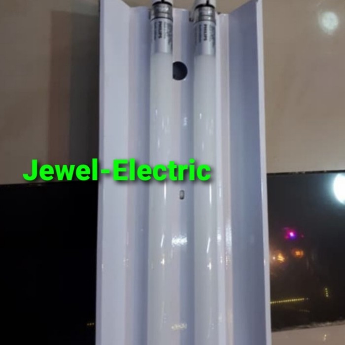 Kap Lampu T8 Tko 2X36/2X16 Set Led Philips 16W Ecofit Philips T8 16W