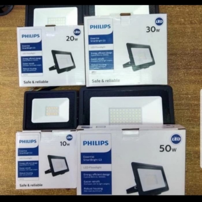Lampu Tembak Sorot Philip Led Jalan 10W 20W 30W 50W Outdoor Taman