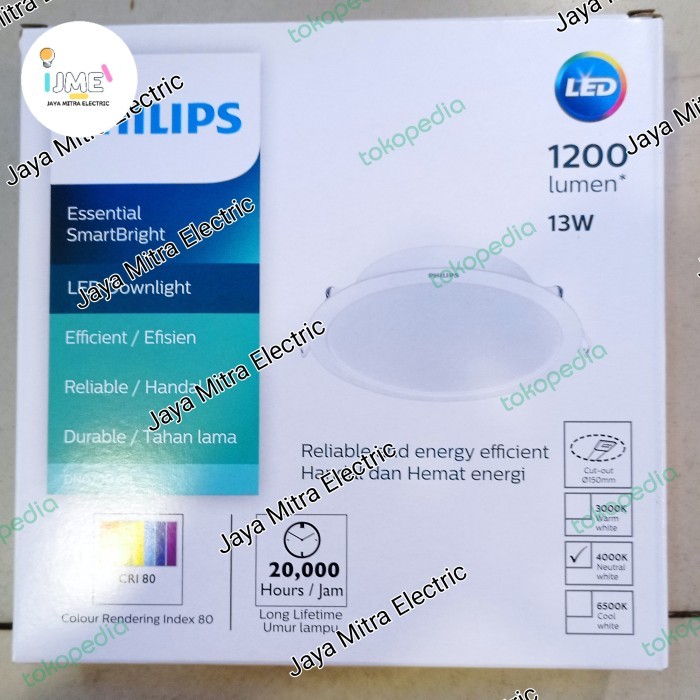 Lampu Downlight Panel Led Philips 15 Watt Dn020B