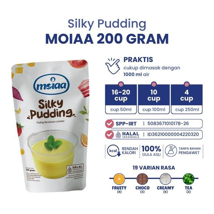 

Paket Hemat 200g - Silky Pudding MOIAA 200g isi 6pcs Pilih Rasa - Silki MOYA