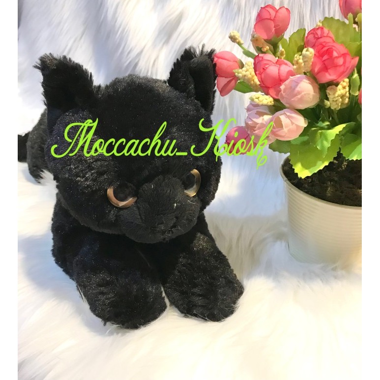 Sunlemon Plush Doll Hiza Neko Black / boneka kucing hitam